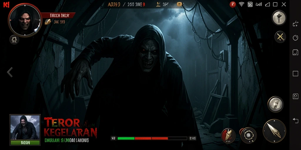 Tampilan gameplay menyeramkan dari ADI99 yang menggugah adrenalin.