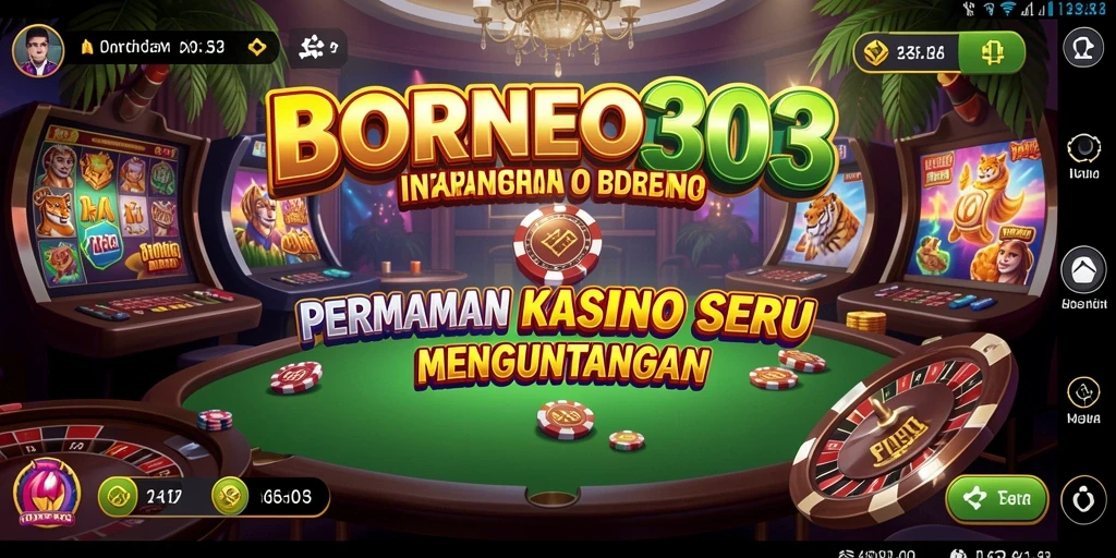 Tampilan permainan Kasino yang menegangkan dan menarik di BORNEO303.