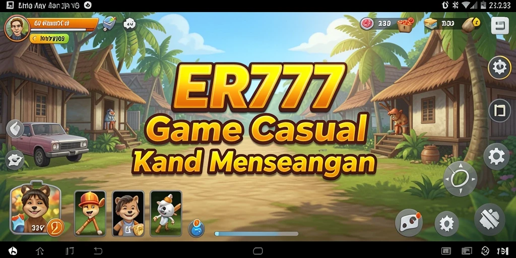 Tampilan gameplay ER777 yang ceria dan menghibur dalam aksi.