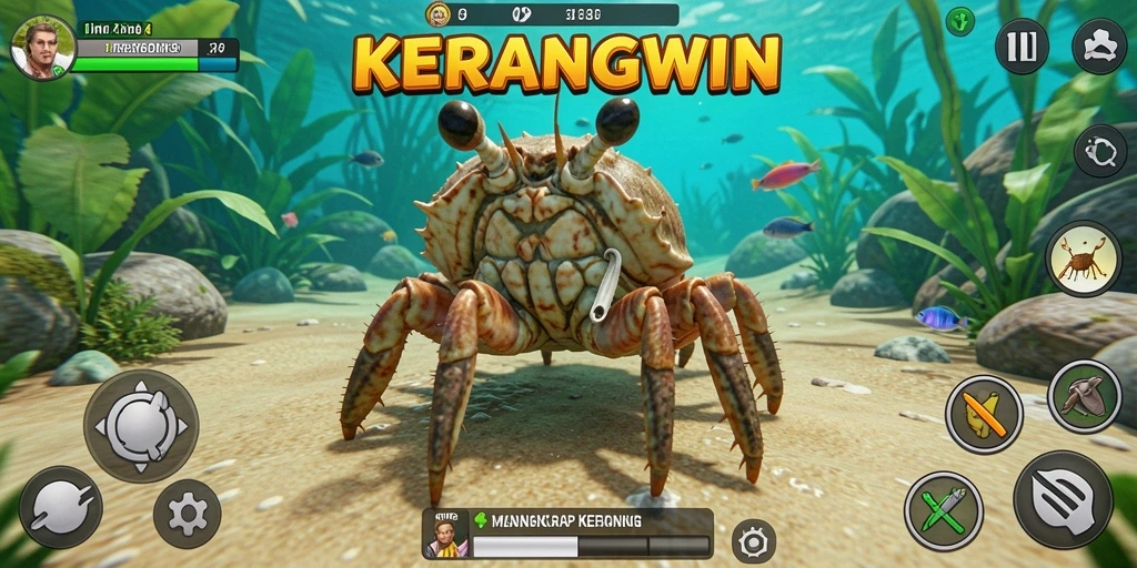 Screenshot KERANGWIN menampilkan gameplay simulasinya yang menawan.