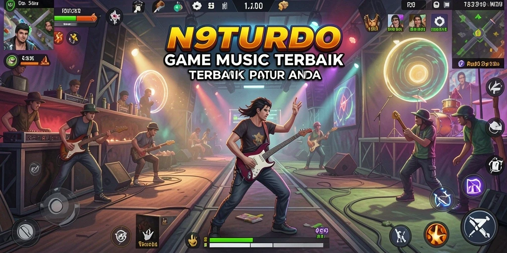 Tampilan gameplay N9TURBO yang menakjubkan dan interaktif.
