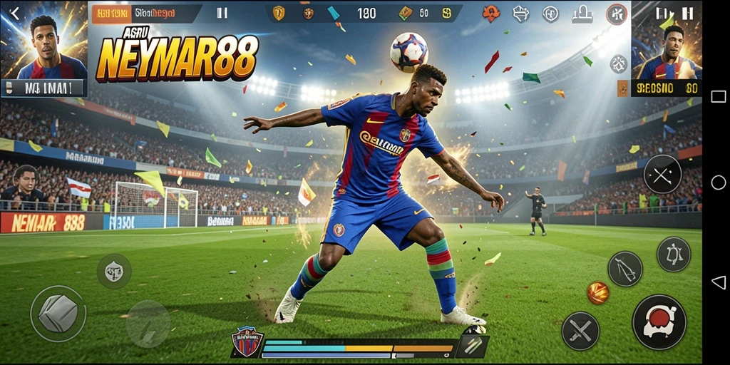 Tampilan penuh aksi dari gameplay NEYMAR88 yang menegangkan.