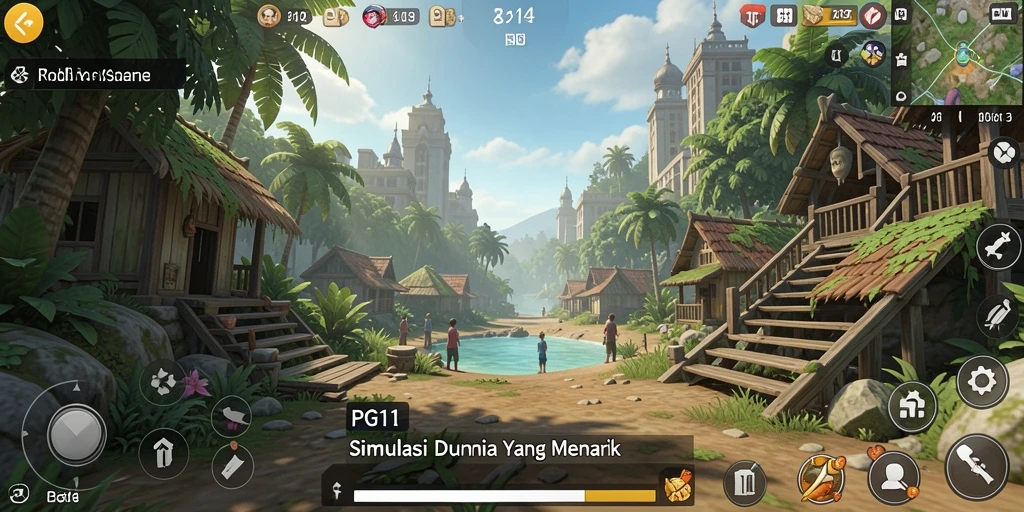 Tampilan permainan PG11 yang menakjubkan dalam dunia simulasi.