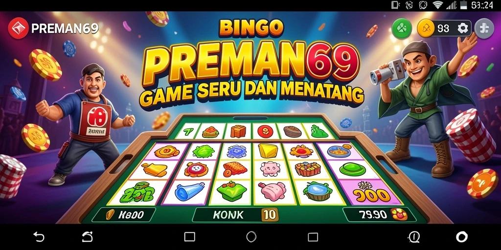 Screenshot menarik dari gameplay Bingo di PREMAN69.